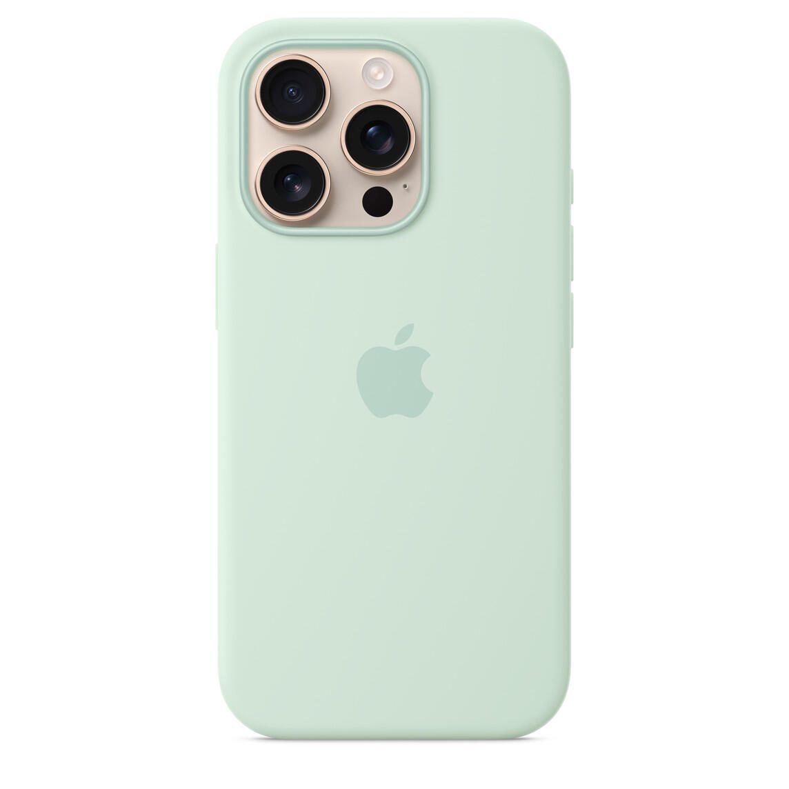 Apple iPhone 16 Pro Silikon Case mit MagSafe, aquamarin Apple iPhone 16 Pro Silikon Case mit MagSafe, aquamarin